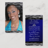 Blauwe Zebra Visitekaartjes afdrukken (Voorkant / Achterkant)