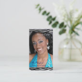 Blauwe Zebra Visitekaartjes afdrukken (Staand voorkant)