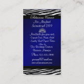 Blauwe Zebra Visitekaartjes afdrukken (Achterkant)