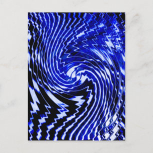 Blauwe Zebra Werveling Briefkaart