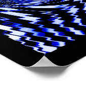 Blauwe Zebra Werveling Poster (Hoek)