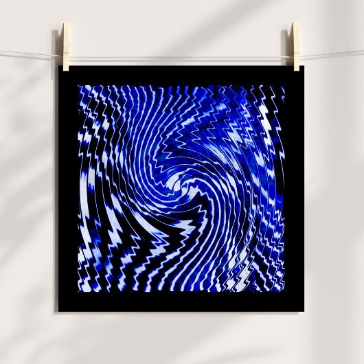 Blauwe Zebra Werveling Poster