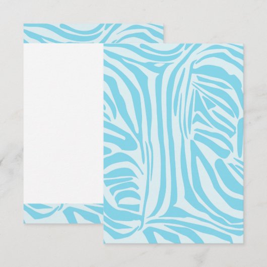 Blauwe zebraprint (Voorkant / Achterkant)
