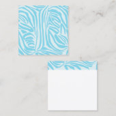 Blauwe zebraprint afsprakenkaartje (Voorkant / Achterkant)