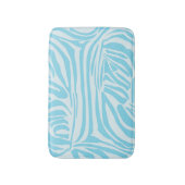 Blauwe zebraprint badmat (Voorkant Verticaal)