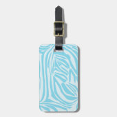 Blauwe zebraprint bagagelabel (Voorkant verticaal)