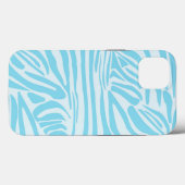 Blauwe zebraprint Case-Mate iPhone case (Achterkant (horizontaal))
