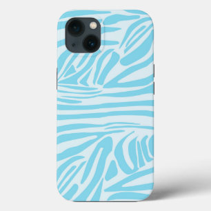 Blauwe zebraprint Case-Mate iPhone case
