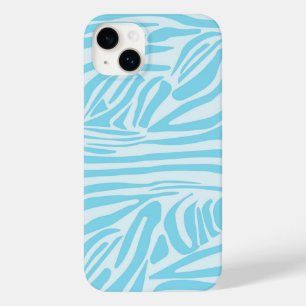 Blauwe zebraprint Case-Mate iPhone 14 plus hoesje