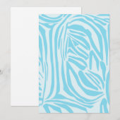 Blauwe zebraprint feestdagenkaart (Voorkant / Achterkant)