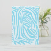 Blauwe zebraprint feestdagenkaart (Staand voorkant)