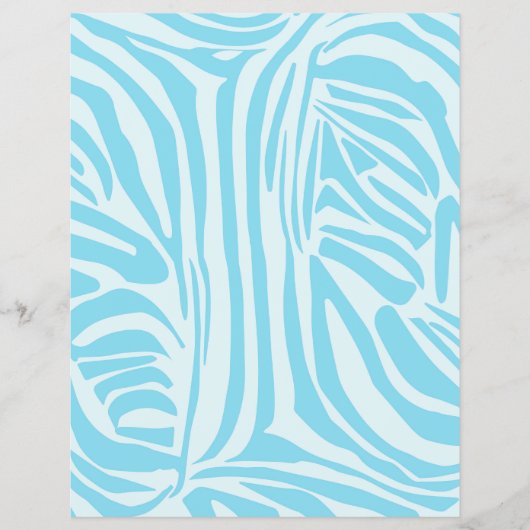 Blauwe zebraprint flyer (Voorkant)