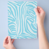 Blauwe zebraprint flyer (Hand)