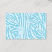 Blauwe zebraprint kortingskaartje (Voorkant)