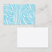 Blauwe zebraprint kortingskaartje (Voorkant / Achterkant)