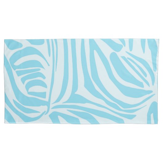 Blauwe zebraprint kussensloop (Voorkant)