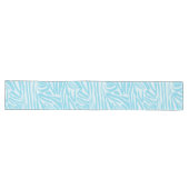 Blauwe zebraprint lange tafelloper (Horizontaal)
