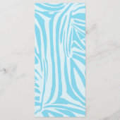 Blauwe zebraprint menu (Voorkant)