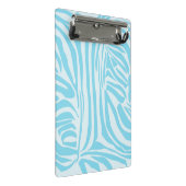 Blauwe zebraprint mini klembord (Schuin)
