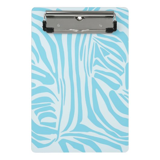 Blauwe zebraprint mini klembord (Voorkant)