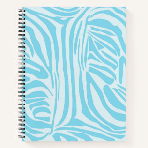 Blauwe zebraprint notitieboek