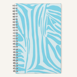 Blauwe zebraprint notitieboek
