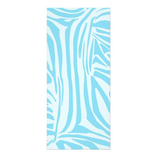 Blauwe zebraprint reclamekaart (Voorkant)