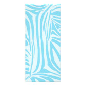 Blauwe zebraprint reclamekaart (Achterkant)