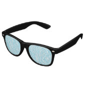Blauwe zebraprint retro zonnebril (Gekanteld)