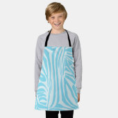 Blauwe zebraprint schort (Gedragen)