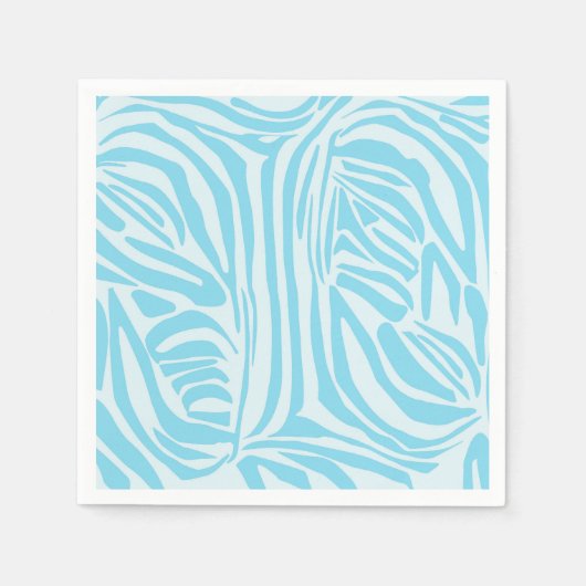 Blauwe zebraprint servet (Voorkant)