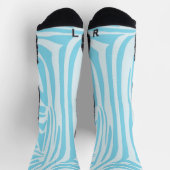 Blauwe zebraprint sokken (Top)