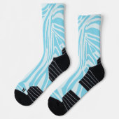 Blauwe zebraprint sokken (Links)