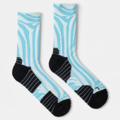 Blauwe zebraprint sokken (Rechts)