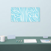 Blauwe zebraprint spandoek (Beurs)