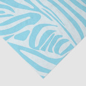 Blauwe zebraprint tissuepapier (Detail)
