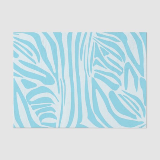 Blauwe zebraprint tissuepapier (Voorkant)