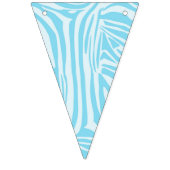 Blauwe zebraprint vlaggetjes (Tweede vlag)