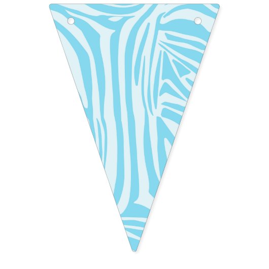 Blauwe zebraprint vlaggetjes (Tweede vlag)