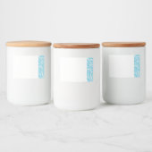 Blauwe zebraprint voedselcontainer etiket (Flessen)