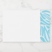 Blauwe zebraprint voedselcontainer etiket (Enkel label)