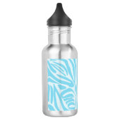Blauwe zebraprint waterfles (Links)