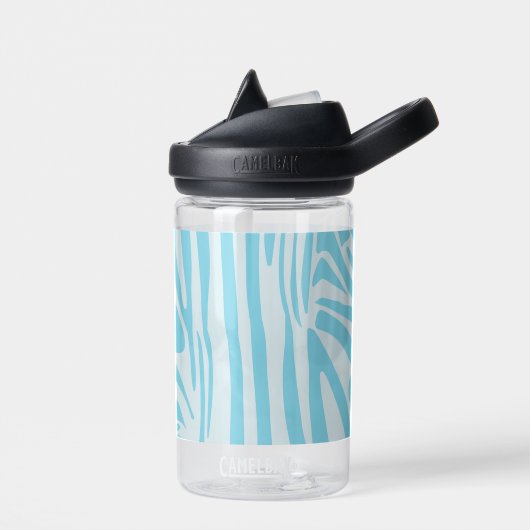 Blauwe zebraprint waterfles (Links)