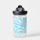 Blauwe zebraprint waterfles (Voorkant)