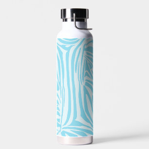 Blauwe zebraprint waterfles