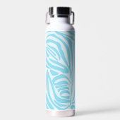 Blauwe zebraprint waterfles (Voorkant)