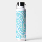 Blauwe zebraprint waterfles (Achterkant)