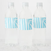 Blauwe zebraprint waterfles etiket (Flessen)
