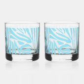 Blauwe zebraprint whisky glas (Achterkant)