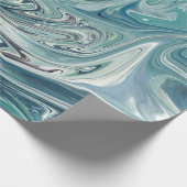 Blauwe Zee Abstract Schilderij Cadeaupapier (Hoek)